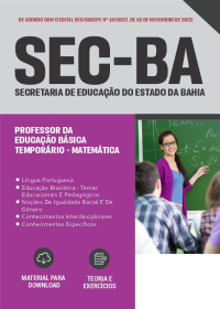 Professor Da Educação Básica Temporário - Matemática - SEC-BA